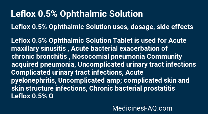 Leflox 0.5% Ophthalmic Solution