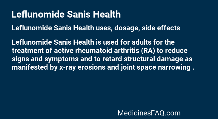 Leflunomide Sanis Health