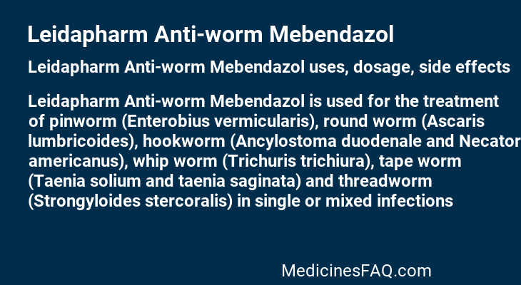 Leidapharm Anti-worm Mebendazol