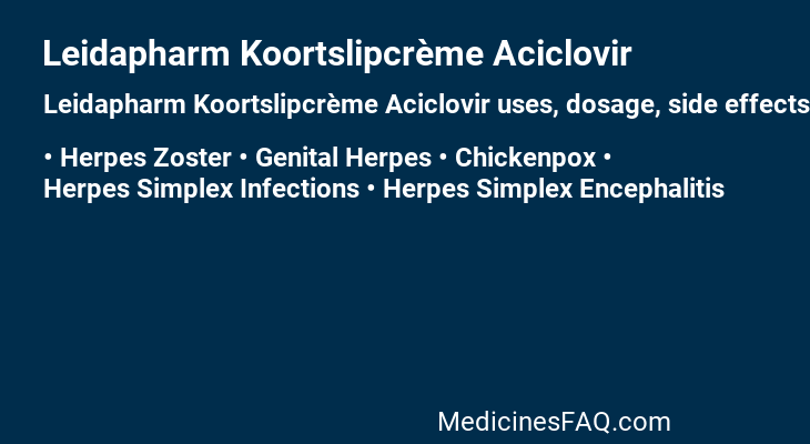 Leidapharm Koortslipcrème Aciclovir