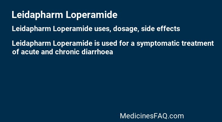 Leidapharm Loperamide