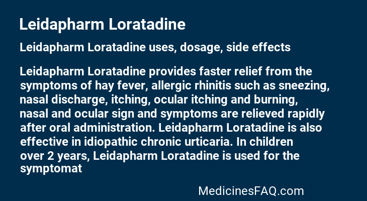 Leidapharm Loratadine