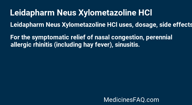 Leidapharm Neus Xylometazoline HCl