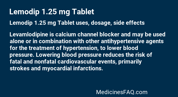 Lemodip 1.25 mg Tablet