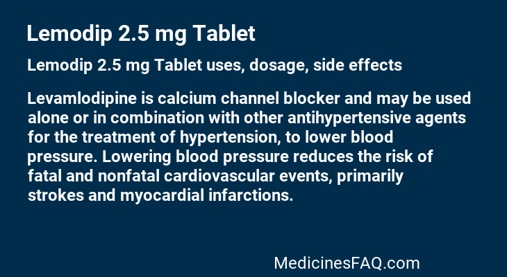 Lemodip 2.5 mg Tablet