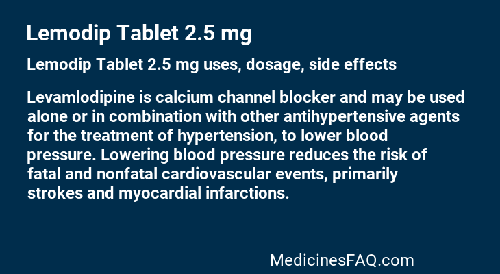 Lemodip Tablet 2.5 mg