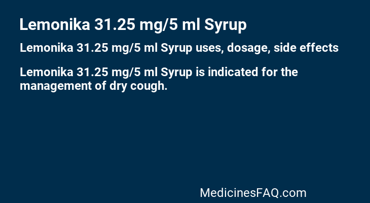 Lemonika 31.25 mg/5 ml Syrup