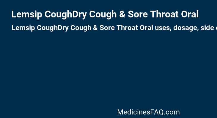 Lemsip CoughDry Cough & Sore Throat Oral