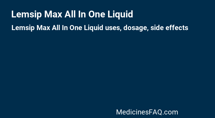 Lemsip Max All In One Liquid