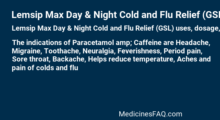 Lemsip Max Day & Night Cold and Flu Relief (GSL)