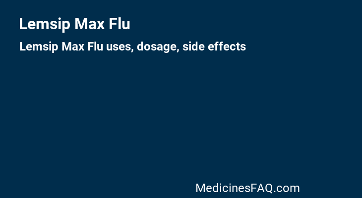 Lemsip Max Flu
