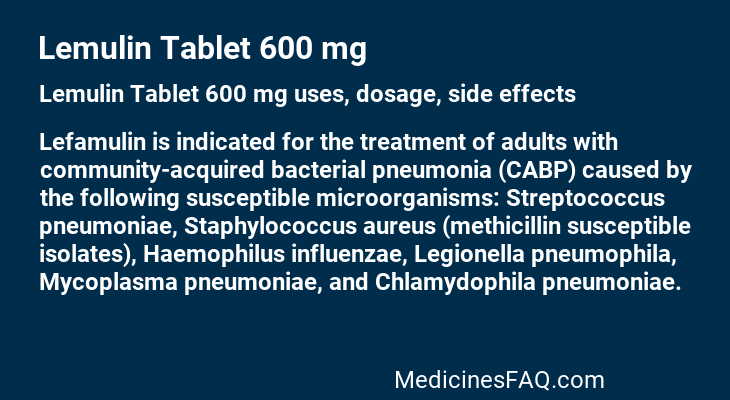 Lemulin Tablet 600 mg