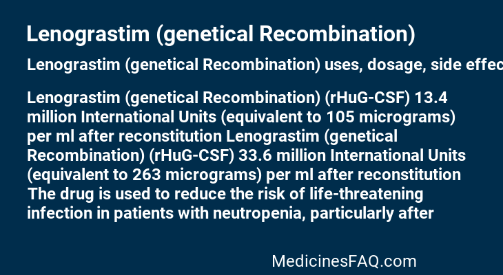 Lenograstim (genetical Recombination)