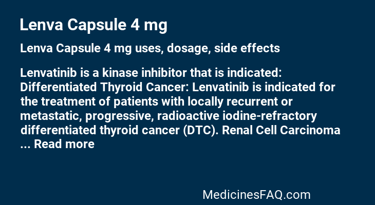 Lenva Capsule 4 mg