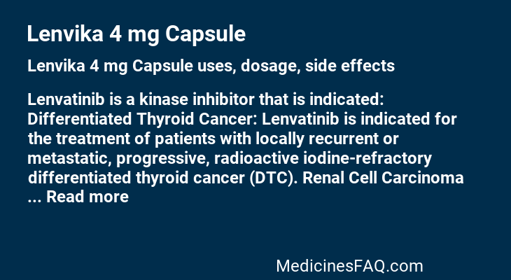 Lenvika 4 mg Capsule