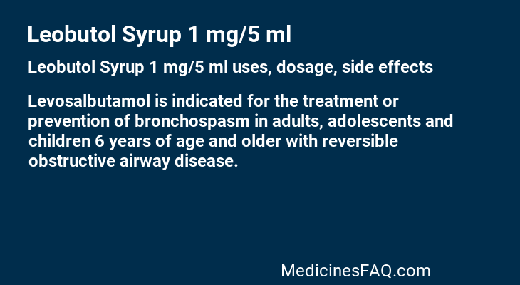 Leobutol Syrup 1 mg/5 ml