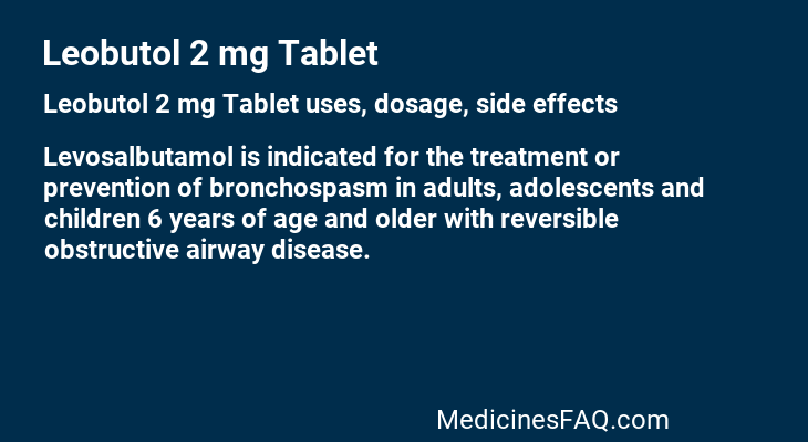 Leobutol 2 mg Tablet