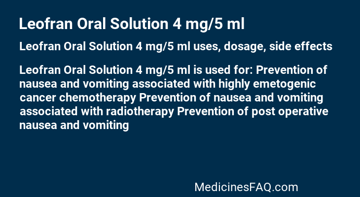 Leofran Oral Solution 4 mg/5 ml