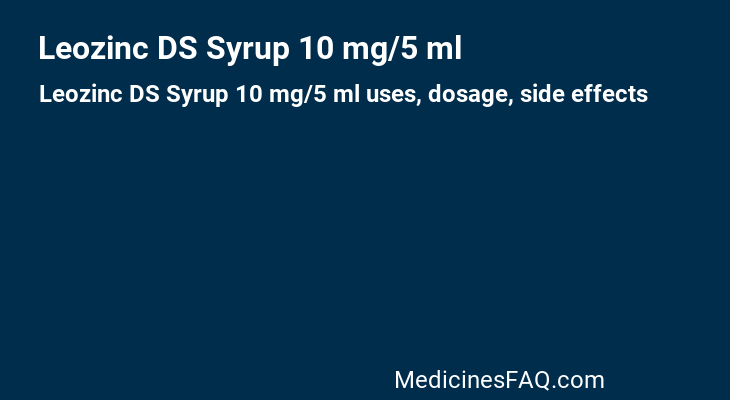 Leozinc DS Syrup 10 mg/5 ml