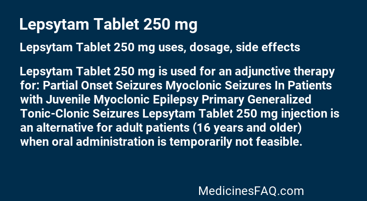 Lepsytam Tablet 250 mg