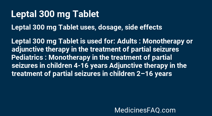 Leptal 300 mg Tablet