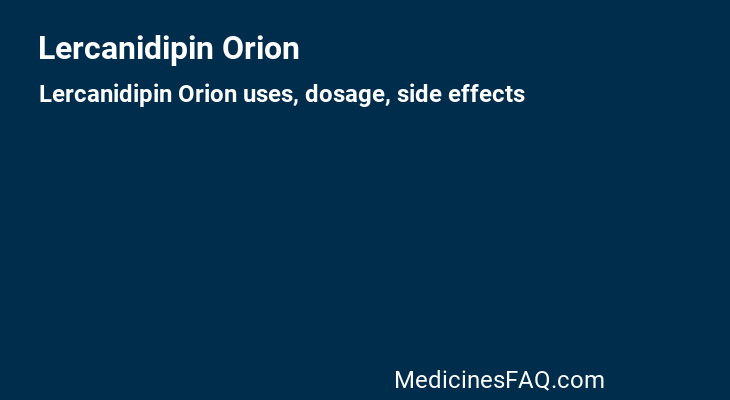 Lercanidipin Orion