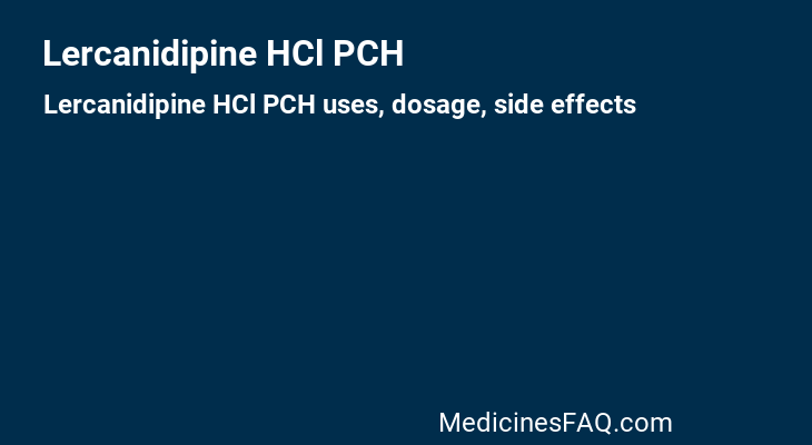 Lercanidipine HCl PCH