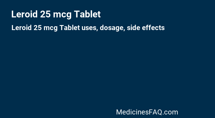 Leroid 25 mcg Tablet