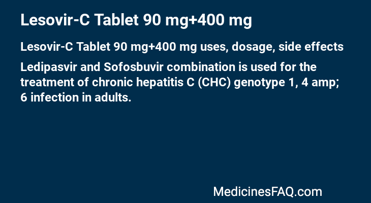 Lesovir-C Tablet 90 mg+400 mg