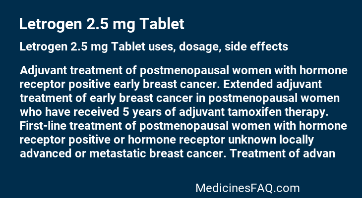 Letrogen 2.5 mg Tablet