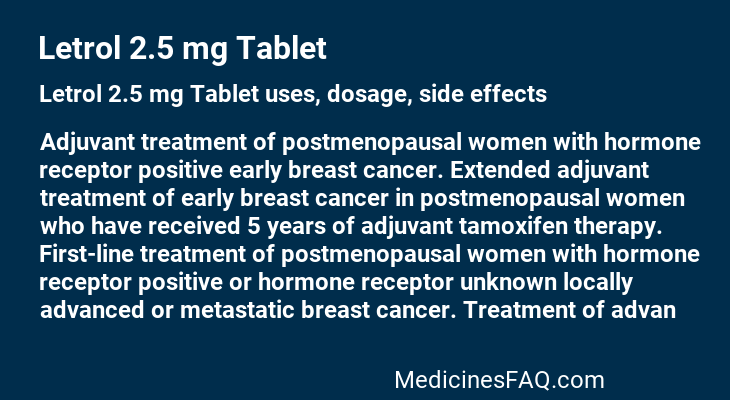 Letrol 2.5 mg Tablet