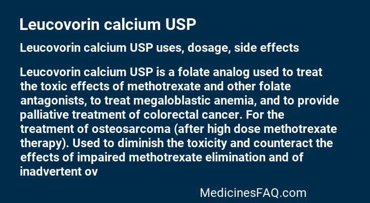 Leucovorin calcium USP