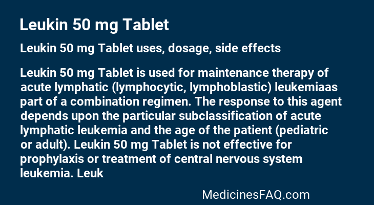 Leukin 50 mg Tablet