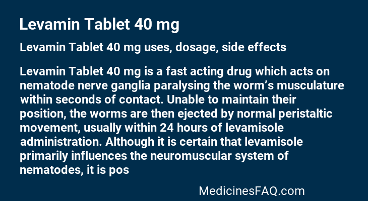 Levamin Tablet 40 mg