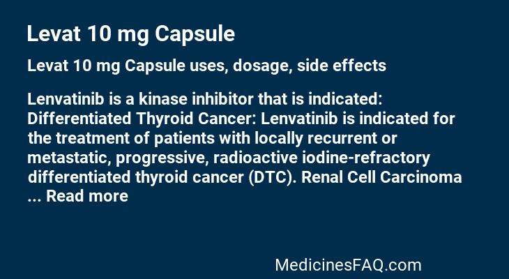Levat 10 mg Capsule