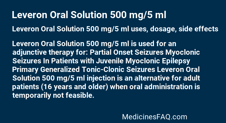 Leveron Oral Solution 500 mg/5 ml