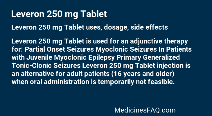 Leveron 250 mg Tablet