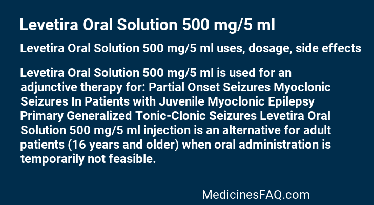 Levetira Oral Solution 500 mg/5 ml