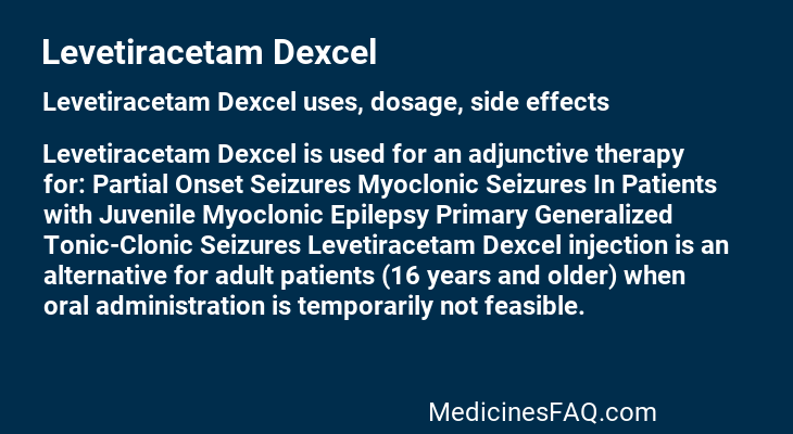 Levetiracetam Dexcel