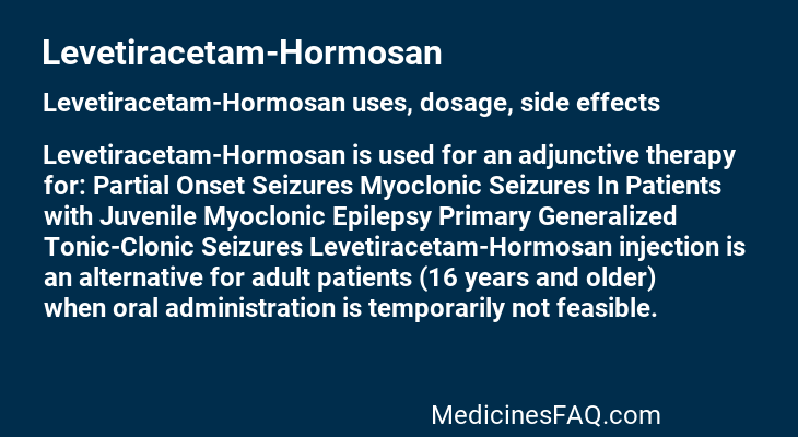 Levetiracetam-Hormosan