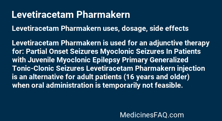 Levetiracetam Pharmakern