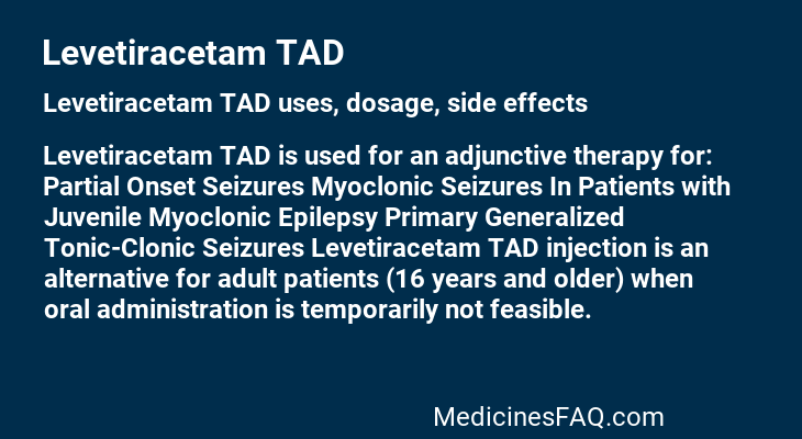 Levetiracetam TAD