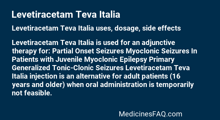 Levetiracetam Teva Italia