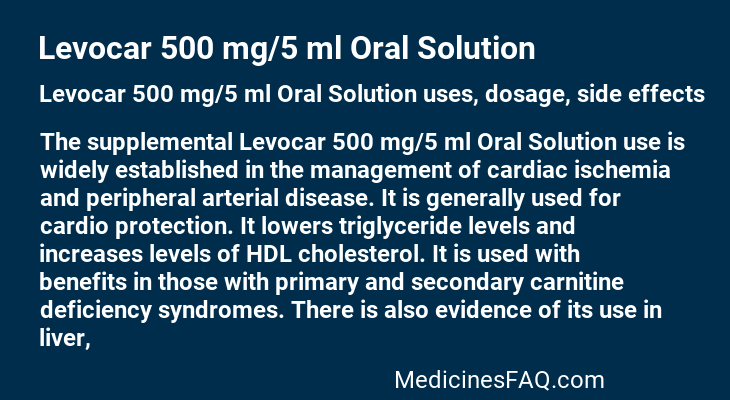 Levocar 500 mg/5 ml Oral Solution