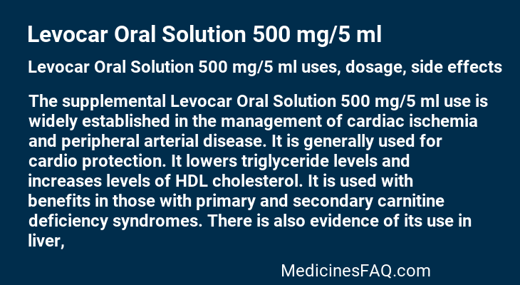 Levocar Oral Solution 500 mg/5 ml