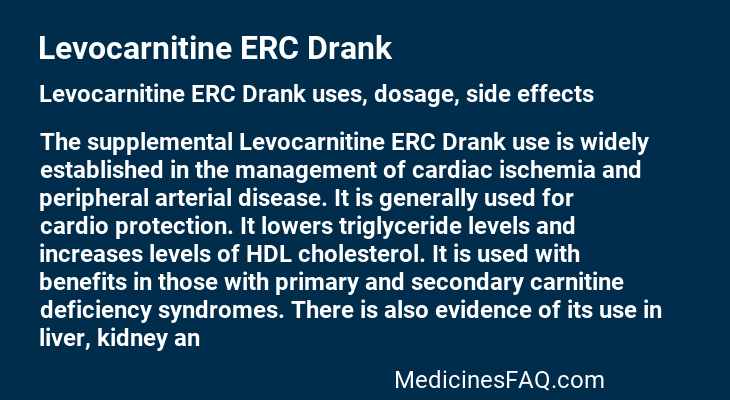 Levocarnitine ERC Drank