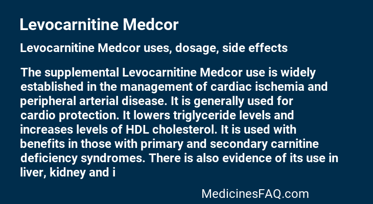 Levocarnitine Medcor