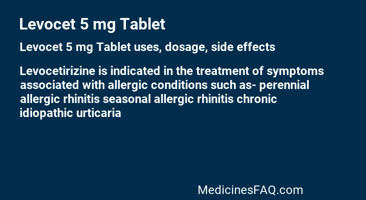 Levocet 5 mg Tablet