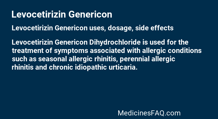 Levocetirizin Genericon