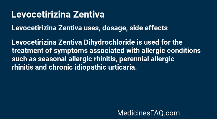 Levocetirizina Zentiva